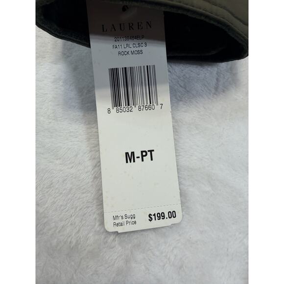 Lauren Ralph Lauren Quilted Barn Jacket Rock Moss Gold Hardware M-PT NWT - Picture 2 of 12